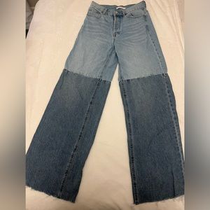 two tone pacsun wide leg mom jeans